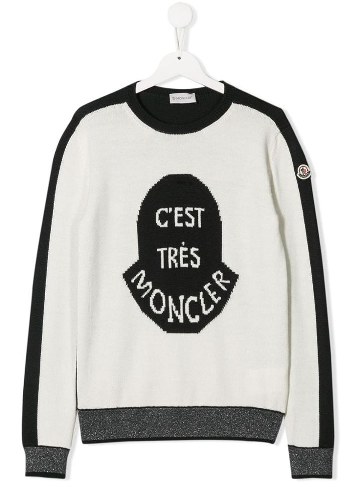 Moncler Kids C'est Tres Jumper - White