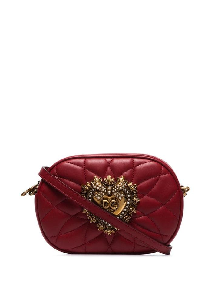 Dolce & Gabbana Devotion Quilted Crossbody Bag - Red