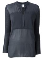 Kristensen Du Nord V-neck Blouse, Women's, Size: 1, Grey, Silk/cashmere