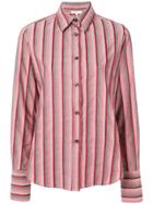 Romeo Gigli Vintage Striped Shirt - Red