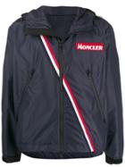 Moncler Stripe Detail Sports Jacket - Blue