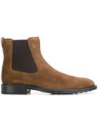 Tod's Flat Chelsea Boots - Brown