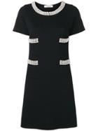 Charlott Pearl Embellished Dress - Blue