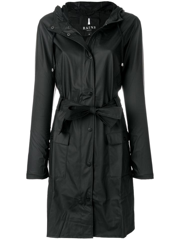 Rains Belted Raincoat - Black