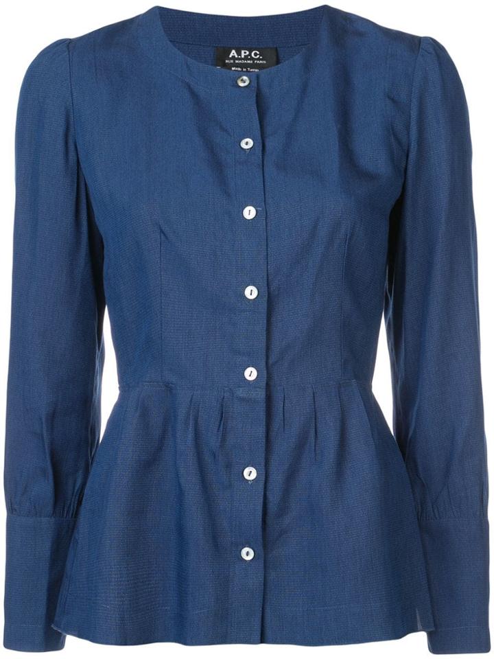 A.p.c. Peplum Blouse - Blue