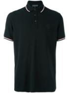 Emporio Armani Embroidered Logo Polo Shirt, Men's, Size: Small, Black, Cotton