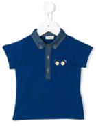 Fendi Kids - Piqué Polo T-shirt - Kids - Cotton - 6 Mth, Blue