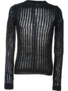 Rick Owens Crew Neck Jumper, Men's, Size: S, Black, Cotton/nylon