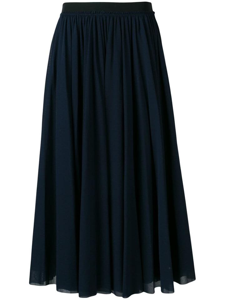 Jil Sander High Waisted Midi Skirt - Blue