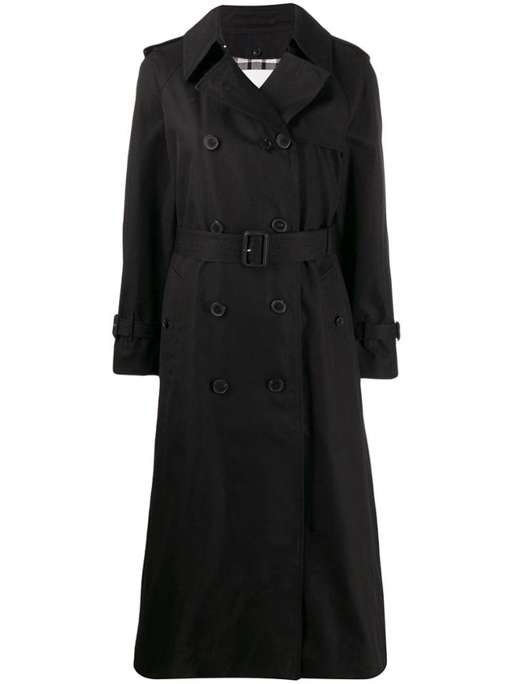 Mackintosh Forrest Black Cotton Long Trench Coat Lm-1013fd