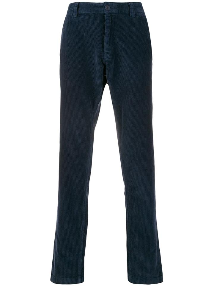 Tommy Jeans Logo Patch Corduroy Trousers - Blue
