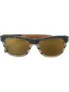 Diesel Square Striped Print Sunglasses
