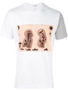 Comme Des Garçons Shirt Engravings Print T-shirt, Men's, Size: Medium, White, Cotton