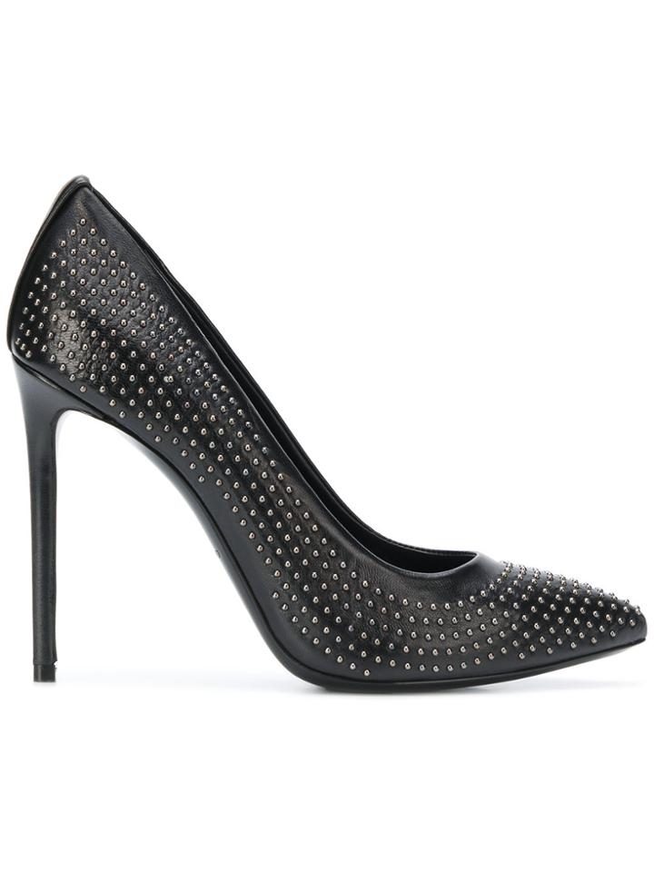 Marc Ellis Studded Pointed Toe Pumps - Black
