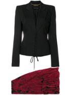 William Vintage Rose Skirt & Jacket Set - Black