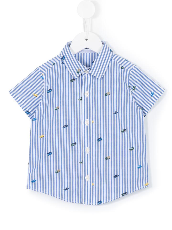 Familiar Striped Shortsleeved Shirt, Toddler Boy's, Size: 3 Yrs, Blue