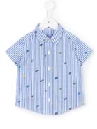 Familiar Striped Shortsleeved Shirt, Toddler Boy's, Size: 3 Yrs, Blue