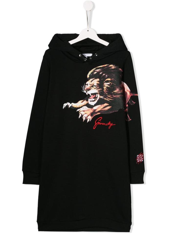 Givenchy Kids Teen Printed Sweatshirt Dress - Black