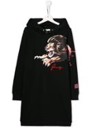 Givenchy Kids Teen Printed Sweatshirt Dress - Black
