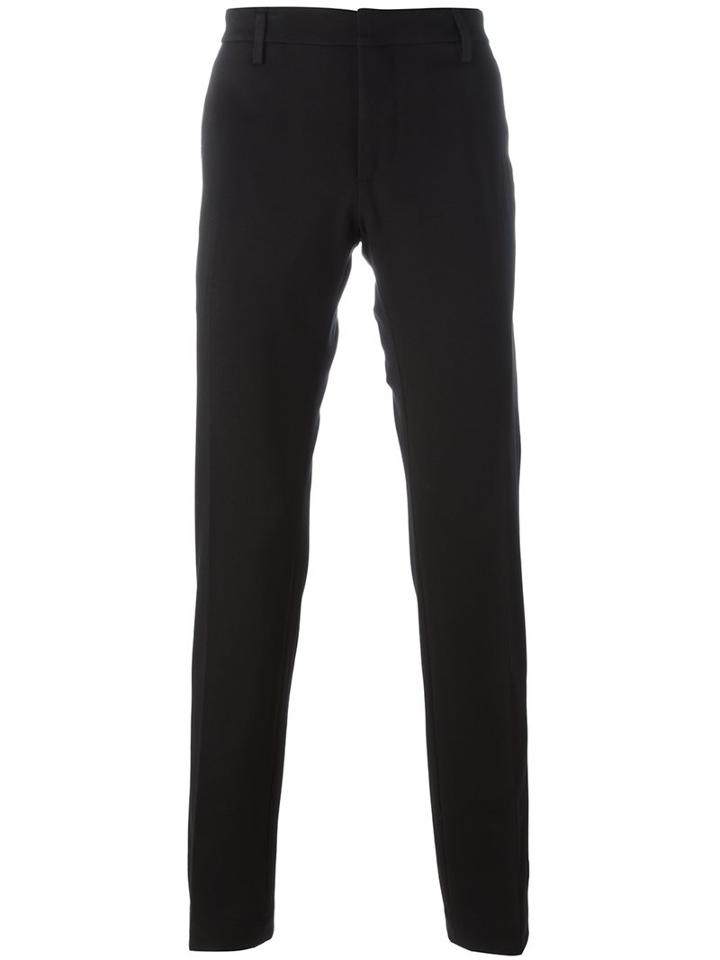 Dondup Tapered Regular Trousers, Men's, Size: 33, Black, Cotton/viscose/polyamide/spandex/elastane