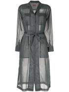 Des Prés Sheer Shirt Dress - Grey