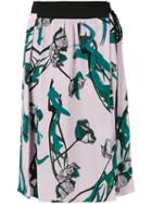 Dorothee Schumacher - Floral Print Skirt - Women - Silk/polyester/viscose - 4, Pink/purple, Silk/polyester/viscose