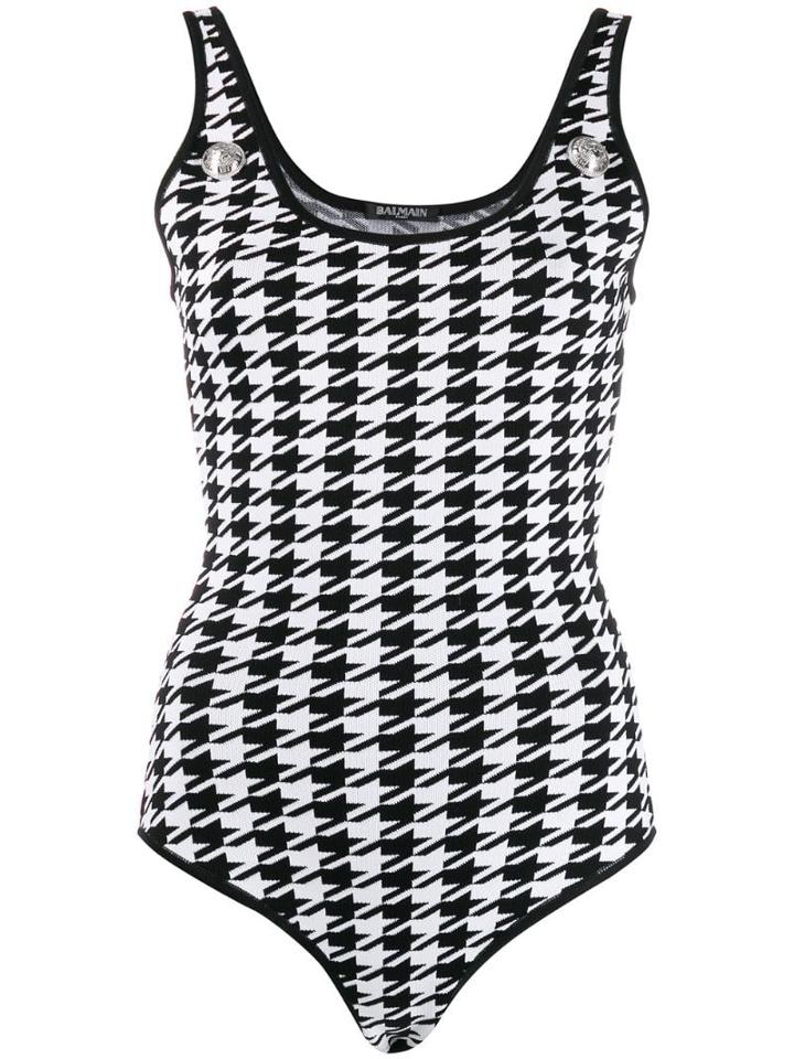 Balmain Houndstooth Knitted Body - Black