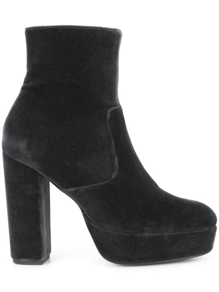 Elysewalker Los Angeles Block Heel Boots - Grey