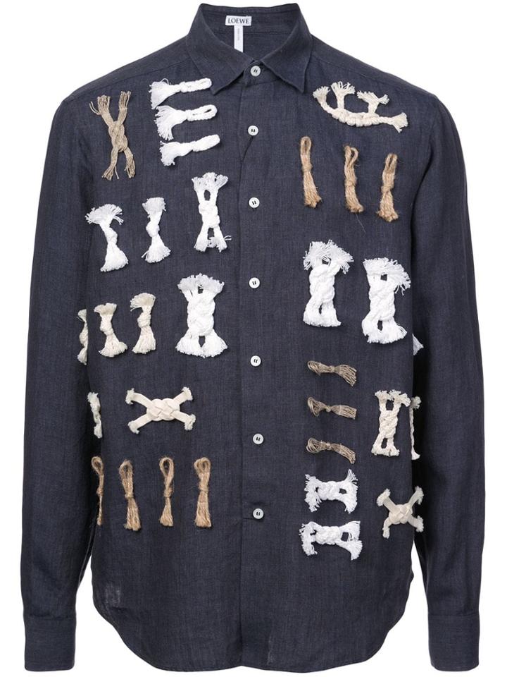 Loewe Knot Embroidery Shirt - Blue
