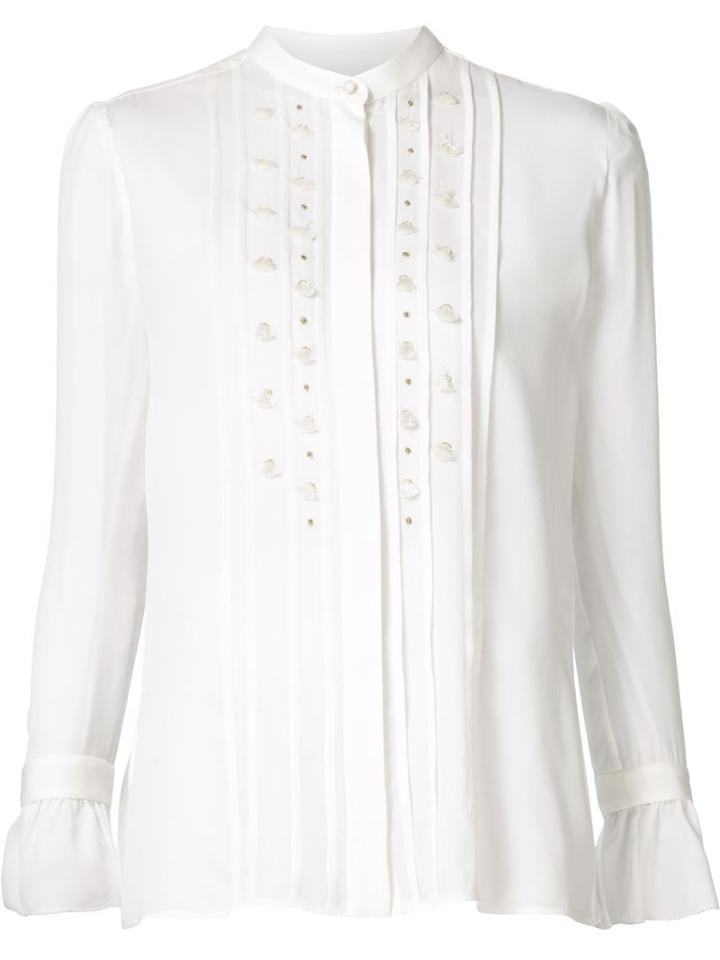 Maiyet Ruffled Cuff Blouse, Women's, Size: 38, White, Silk