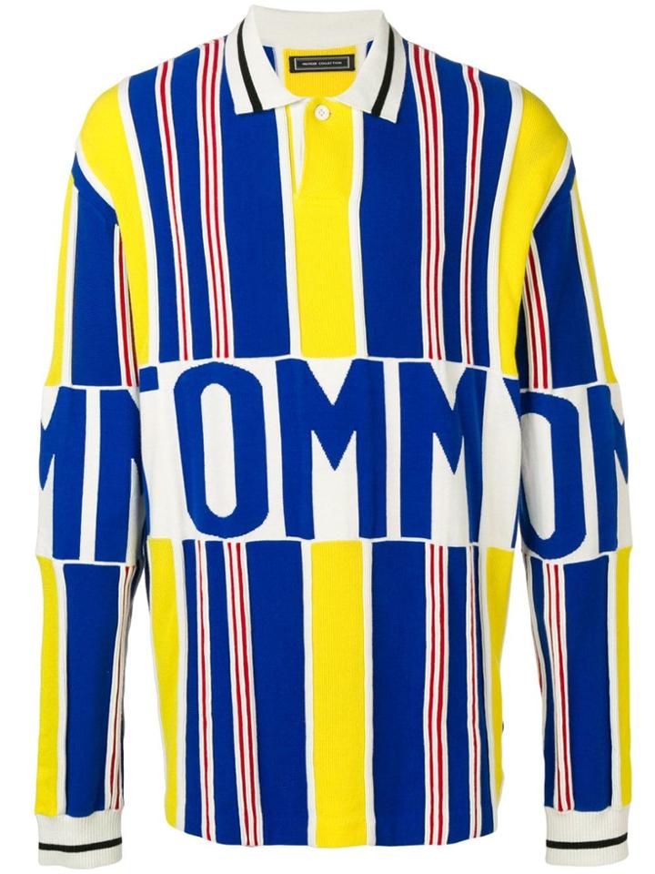 Hilfiger Collection Striped Logo Polo Jumper - Blue