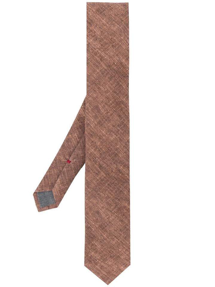 Brunello Cucinelli Linen Tie - Brown