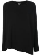 Majestic Filatures Asymmetric Hem Jumper - Black