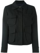 Odeeh Flap Pocket Jacket, Women's, Size: 40, Black, Cotton/viscose/polyester