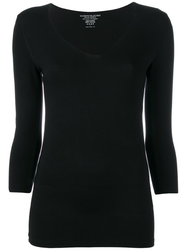 Majestic Filatures Fitted Top - Black