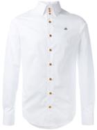 Vivienne Westwood Man Logo Embroidered Shirt, Size: 48, White, Spandex/elastane/cotton