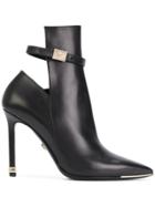 Versace Ankle Strap Boots - Black