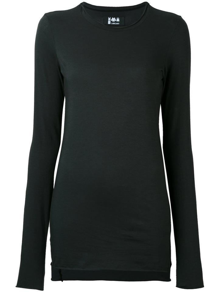 Labo Art - Long Sleeve Top - Women - Cotton/spandex/elastane - 1, Green, Cotton/spandex/elastane