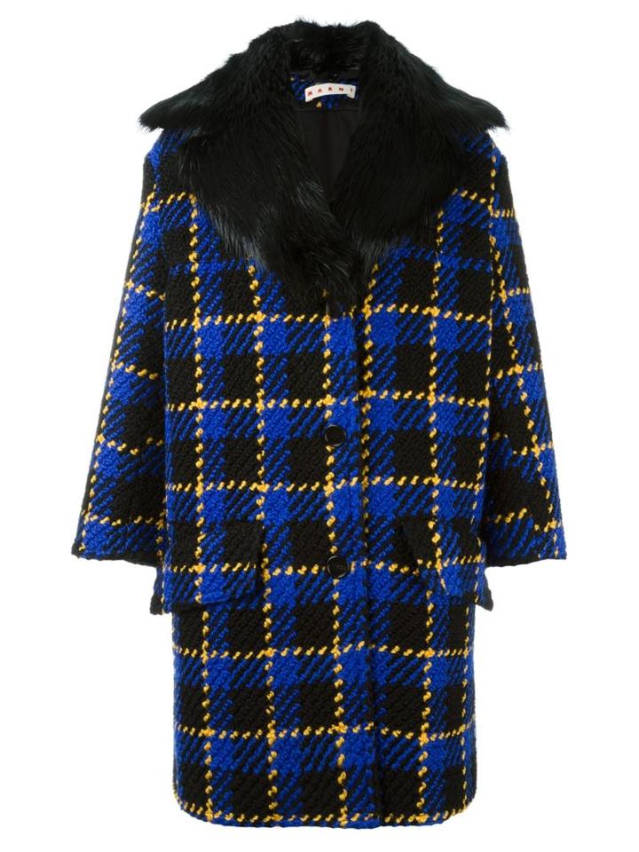 Marni Three-dimensional Checked Coat