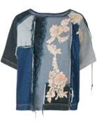 Antonio Marras Embroidered Denim Top - Blue