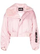 Haculla Signature Eyes Cropped Bomber Jacket - Pink