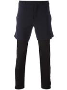 Diesel Black Gold Bermudas Layered Leggings, Men's, Size: 48, Blue, Polyester/spandex/elastane/virgin Wool
