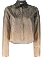 Fendi Floral Pattern Cropped Shirt - Green