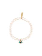 Nialaya Jewelry Diamond Evil Charm Bracelet