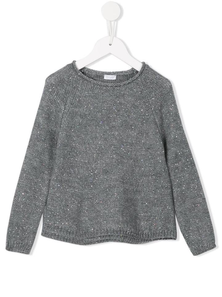 Il Gufo Crew Neck Jumper, Toddler Girl's, Size: 5 Yrs, Grey