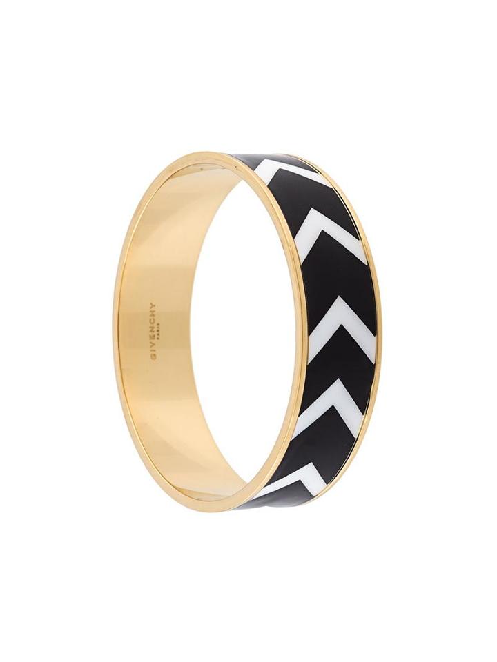 Givenchy Chevron Pattern Bracelet, Women's, Size: Medium, Black