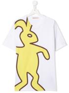 Marni Kids Teen Bunny Rabbit Print T-shirt - White