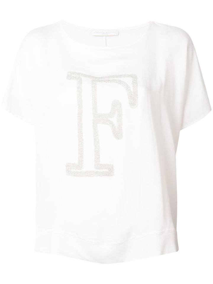 Fabiana Filippi Textured Logo T-shirt - White