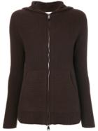 Manzoni 24 Zipped Hooded Cardigan - Brown