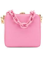 The Volon Chunky Chain Box Handbag - Pink & Purple